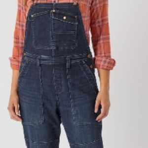 Women's Double Flex Denim Fleece Lined Overalls - Size 8